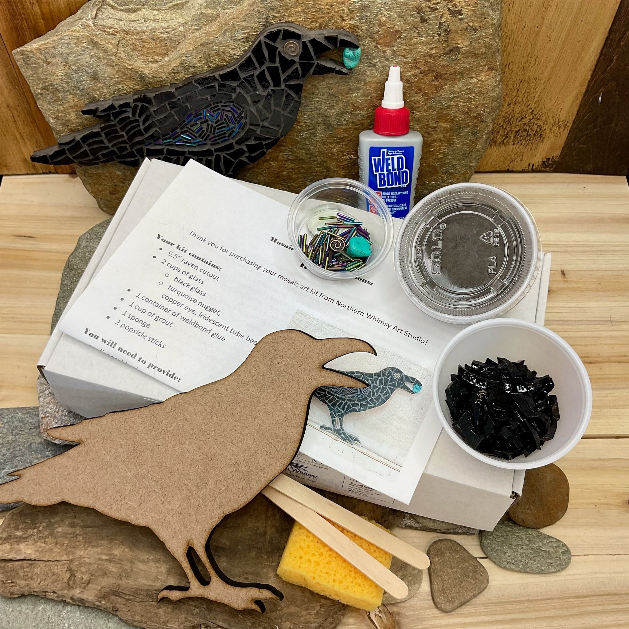 Raven Mosaic Kit | Northern Whimsy Studios