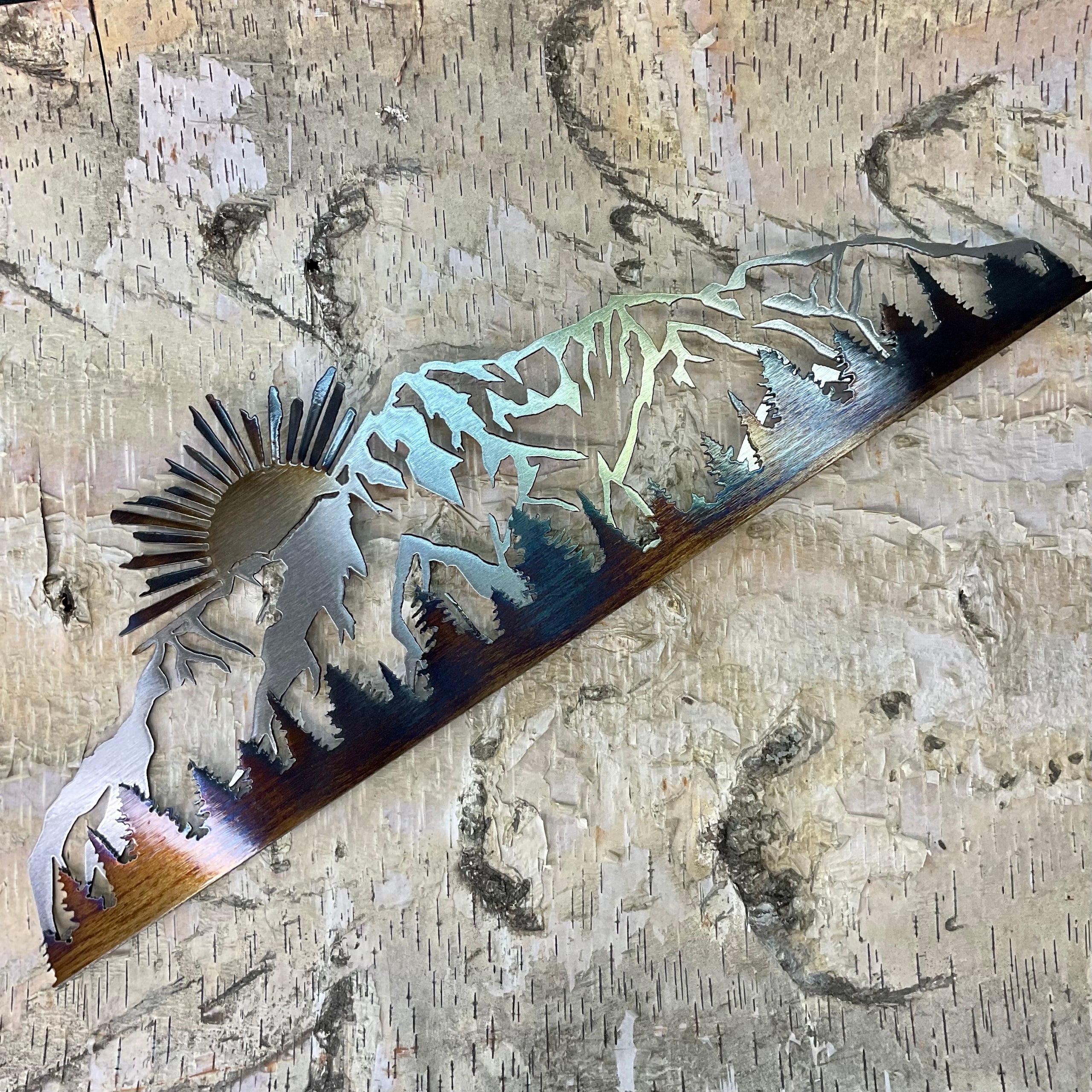 Mountaintop Metal Co. - Pioneer Peak with Sunrise 24" Northern Whimsy